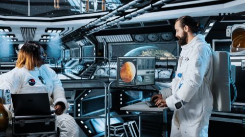 Sci-Fi Portrait Chronicles in Sepia Shadows