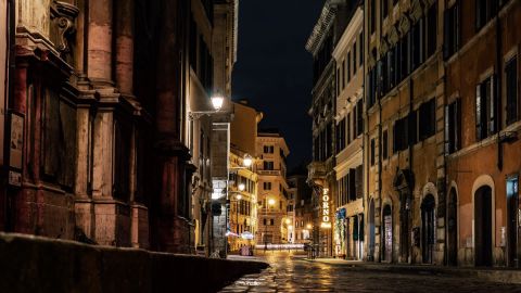 Neon Street Sign High Contrast - Night Scene with Moderate Desaturation